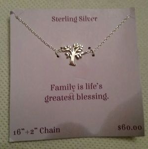 Sterling silver tree necklace